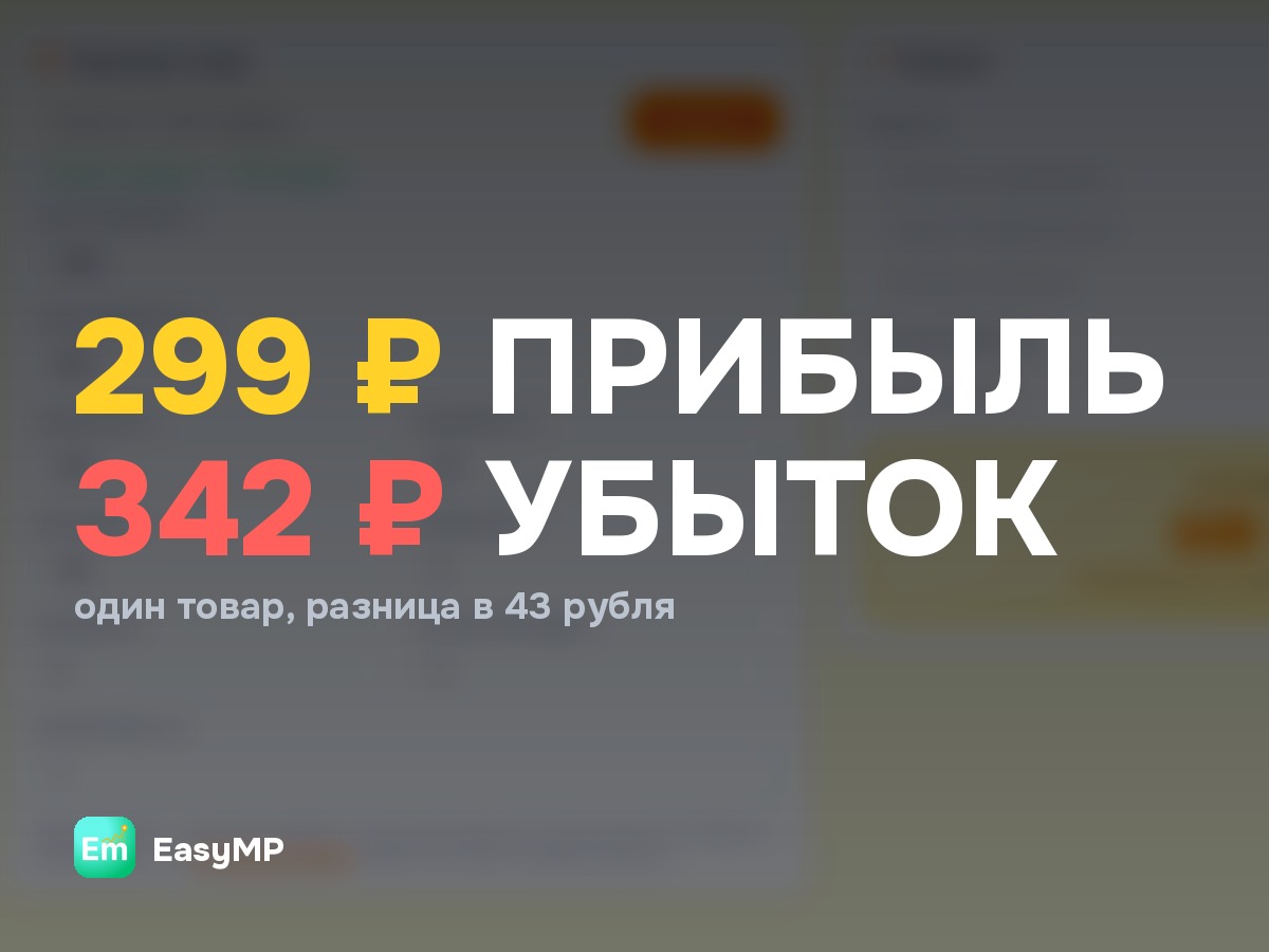 Товар за 299 рублей прибыльный, за 342 - убыточный